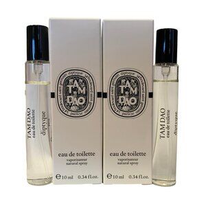 Diptyque 2 Piece Tam Dao Eau de Toilette Travel Spray 0.34oz/10 ml each